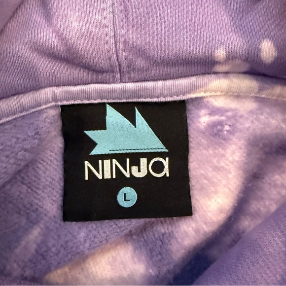 Team Ninja X Jessica Blevins Gamer Hoodie Size L Purple Tie Dye Sweatshirt Audio - Picture 4 of 8